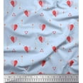 thumbnail image 1 of Soimoi Blue Cotton Voile Fabric Triangle & Arrow Heart Print Fabric by Yard 42 Inch Wide, 1 of 3