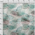thumbnail image 3 of oneOone Coton Cambric Vert Sarcelle Tissu Papillons Tissu pour Robe Tissu Imprimé Tissu au Mètre 56 Pouces de Large, 3 of 5
