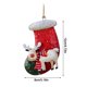thumbnail image 3 of Wosthever Decoración colgante de Navidad portátil para el hogar, oficina, árbol de Navidad, ventana, puerta, adorno para interiores y Kits de decoración para fiestas Calcetín navideño rojo, 3 of 5