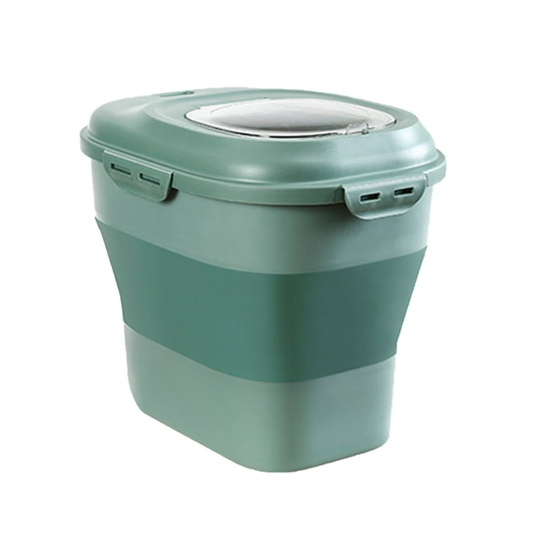Flour Storage Container 25 lb (‎25 Liters) with Wheels Seal Locking Lid PP  (Pack-2)