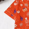 thumbnail image 6 of Tisuna Halloween Pajamas Set For Kids Girls Comfort Fit Skeleton Print Short Sleeve Tops And Shorts Sleepwear Toddler And Teens Children Festival Party Homewear Set Size 3-4 Years Red, 6 of 6
