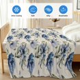 thumbnail image 4 of Navy Blue Floral Cooling Blanket,Lightweight Breathable Summer Throw Blanket with Double Sided Cold Effect,Vintage Flowers Elegant Pastoral Rustic Picnic Blankets Bed Sheet for Hot Sleepers 60"x80", 4 of 8