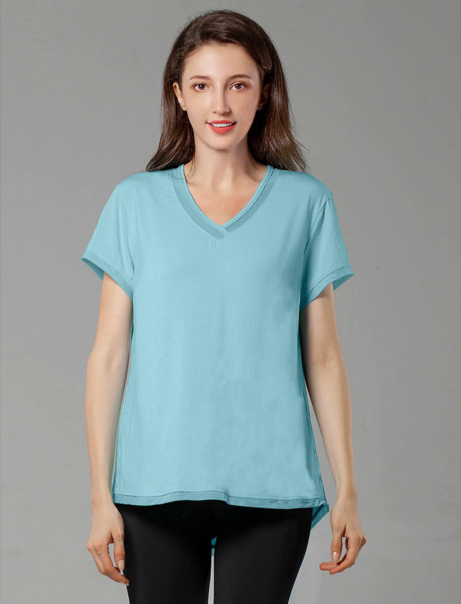tangerine active v neck tee