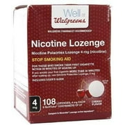WELL AT WALGREENS Walgreens Nicotine Lozenge, Cherry Flavor, 4mg, 108 count