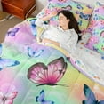 thumbnail image 4 of Castle Fairy Flying Butterfly Twin Bedding Sets,Gradient Ombre Bedding Comforter Set, 4 of 8