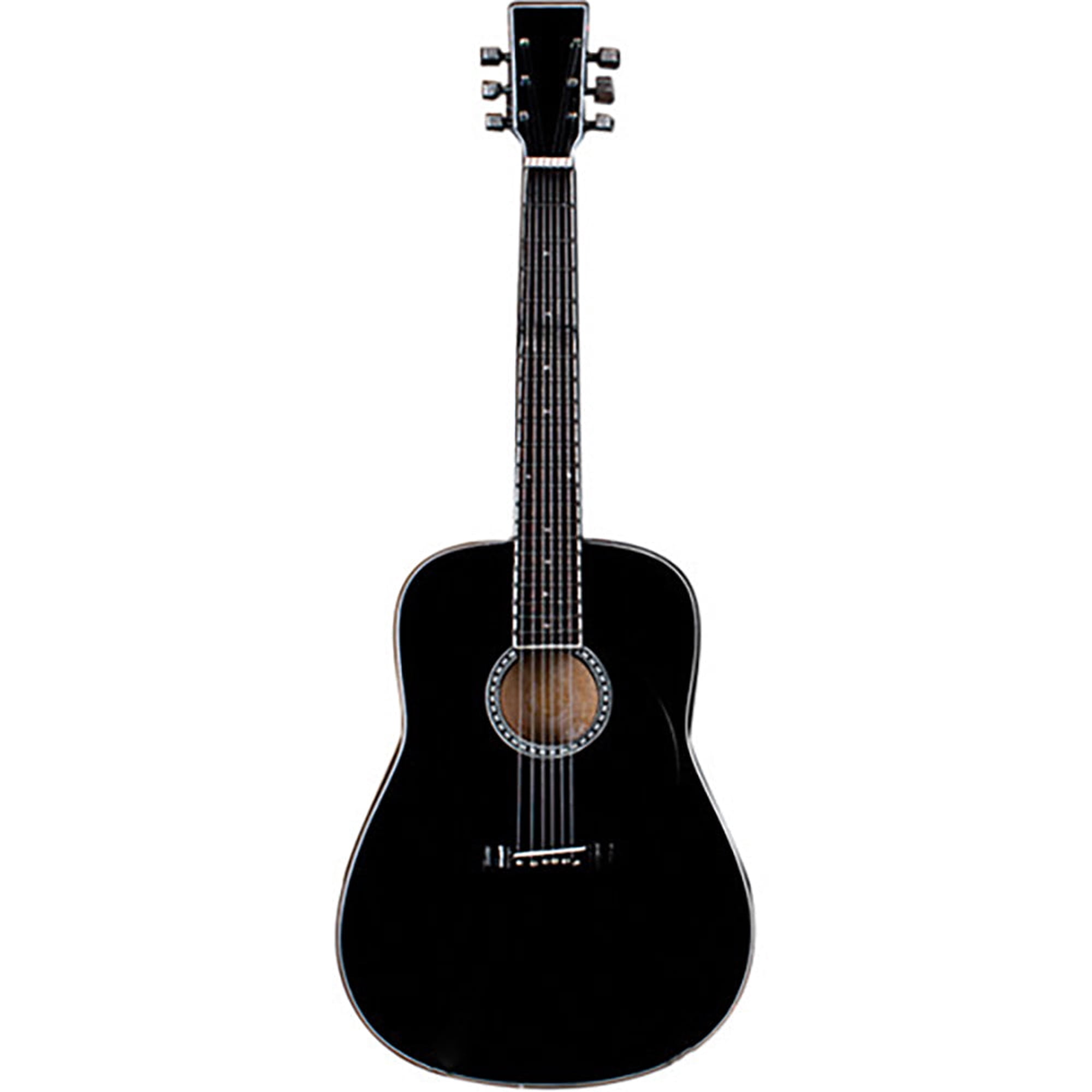 Classic Black Finish Miniature Acoustic Guitar Replica Collectible - Officially Licensed (AC-003)