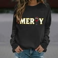 thumbnail image 5 of ‌FDGIU Women's Christmas Sweatshirt 2025 – Fleece Lined Pullover, Merry & Bright Holiday Top, 5 of 6