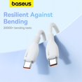 thumbnail image 5 of Baseus 100W USB C Cable, 3.9ft USB-C to USB-C Fast Charging Cable, High-Speed Type-C Charger Cord for iPhone 16, Samsung Galaxy, White, 5 of 16