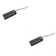 thumbnail image 2 of Monstrate USB Hub Cable Splitter Adaptador de expansión Accesorios de oficina Interruptor separado Versión 2.0 Conectores para portátiles Negro 4 puertos 2piezas, 2 of 6
