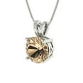 thumbnail image 2 of 2.5 ct round cut Yellow Moissanite 14k white hypoallergenic Solid gold Designer Everyday Affordable Dainty Necklace Pendant + 18" hypoallergenic Solid gold chain, 2 of 6