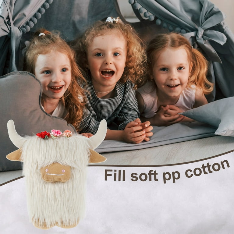 9.8 In Simulation Highland Cow Plush Animal Doll Soft Stuffed Highland Cow  Plush Toy Cute Kids Baby Gift Toy Home Room Decorgift