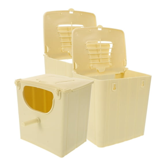 BESTOYARD hanging parrot nest Bird Nest Beige 3Pcs