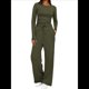 thumbnail image 1 of Traje de Otoño e Invierno para Mujer, de Larga, Color Liso, Informal, para Tiempo Libre Verde M, 1 of 8