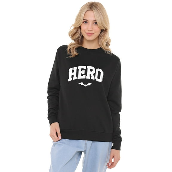 Batman White Hero Women's Crew Sweatshirt