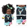 thumbnail image 5 of 8 inch Lifelike Silicone Vinyl Newborn Baby Dolls, African American Baby Black Dolls, give for Kids and Girl Holiday Birthday Gift, African Black Dolls, Reborn Doll, 5 of 6