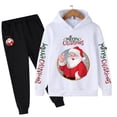 thumbnail image 4 of Christmas Boys and girls Santa Claus long sleeve cartoon sports casual hoodie set multi-color fashion printed hoodie set, 4 of 4