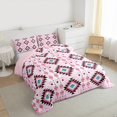 thumbnail image 3 of Manfei Hippie Geometric Aztec Bedding Comforter Set, Tribal Western Bohemian Twin Comforter Sets, Mandala Theme Reversible Bedding Set, Microfiber Bedroom Decor, 2-Piece, 3 of 8