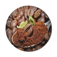 thumbnail image 1 of Coffee Mouse Pad for Computers, Beans with Flavored with Green Cardamom Traditional Oriental Drink, Round Non-Slip Thick Rubber Modern Gaming Mousepad, 8" Round, Brown Green Grey, by Ambesonne, 1 of 2
