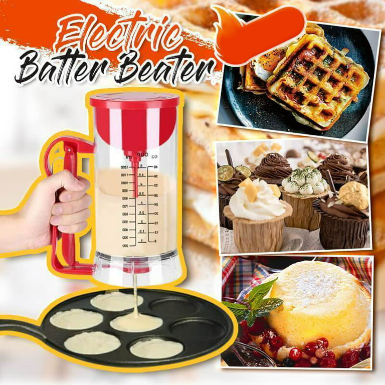 1pc 900ml/oz Portable Batter Dispenser, Handheld Electric Mixer, Commercial  Baking Separator With Leakage Function For Kitchen Cake Baking