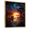 thumbnail image 2 of Designart "Safari Celestial in Africa II" African Floater Framed Wall Art Print, 2 of 7