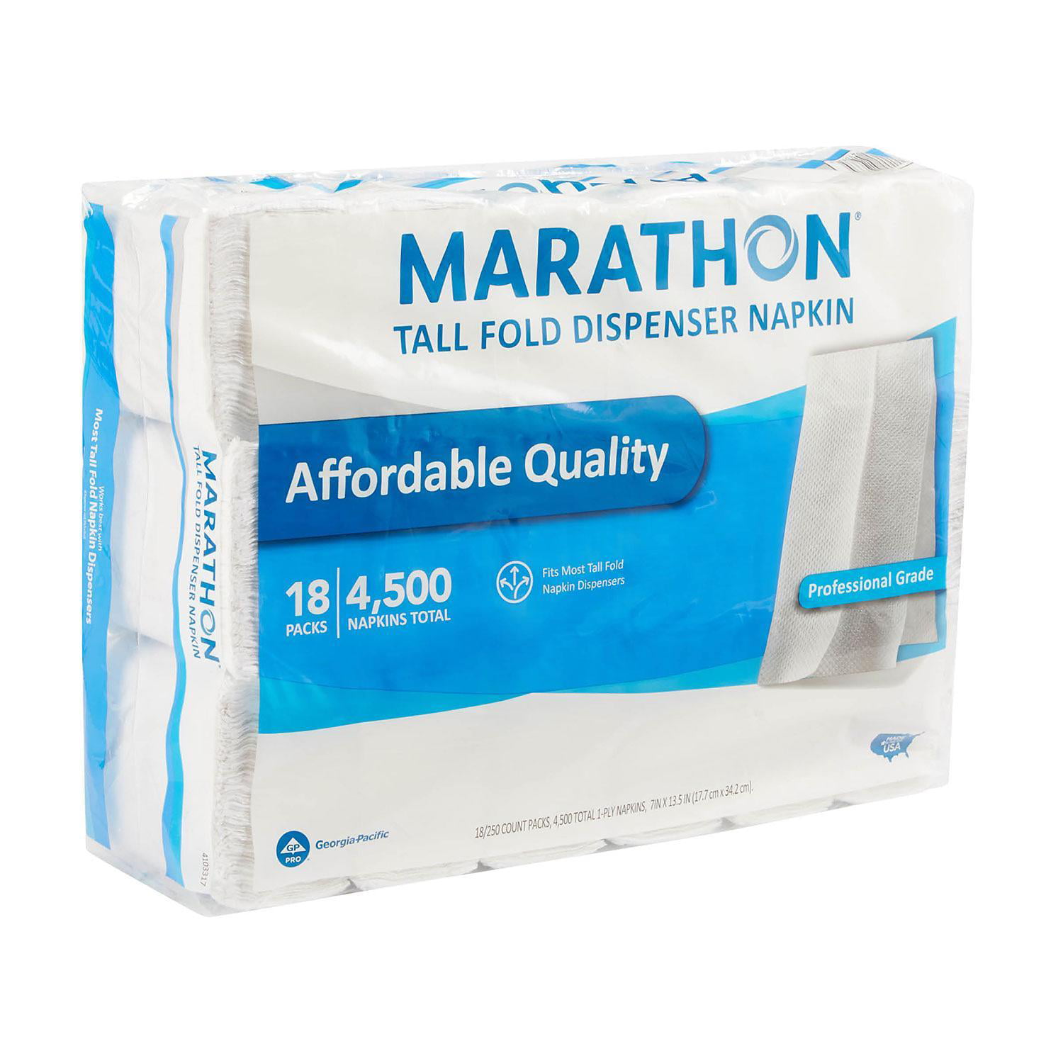 4500 Napkins Total White Marathon® Tall Fold Dispenser Napkin 