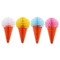 thumbnail image 5 of Raindrops 4pcs Assorted Color Paper Ice Cream Honeycomb Balls for Party Decorations and Photo Props, 5 of 8