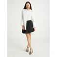 thumbnail image 2 of Scoop Women's Tech Mini Bubble Hem Skirt, Sizes 0-18, 2 of 5