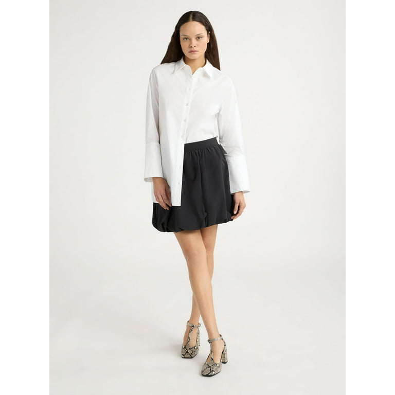 Scoop Women's Tech Mini Bubble Hem Skirt, Sizes 0-18