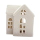 thumbnail image 2 of Figura de casa de pueblo navideña iluminada de cerámica, miniestatua de edificio blanca 73 x 53 x 11 cm, 2 of 9