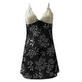 thumbnail image 3 of Gibobby Conjunto de pijama de encaje para mujer, lencería sexy, conjunto de dos piezas, vestido de dormir para mujer(Negro,XL), 3 of 5