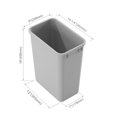 thumbnail image 2 of Dowell 35L Wastebasket Trash Container, 37Qt/9.2Gal, Plastic, Stackable, for Kitchen/Bathroom/Office, Fits Under Sink/Desk (Grey 4000 35 04), 2 of 12