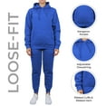 thumbnail image 2 of Womens Fleece Lined Pullover Hoodie And Jogger Set (S-3XL), 2 of 5