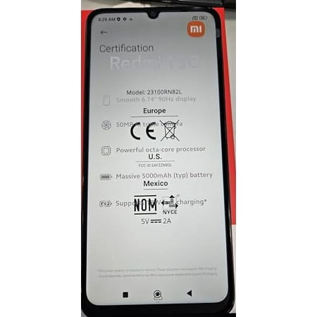 Xiaomi Redmi 13C 4G LTE (128GB + 6GB) Factory Unlocked Global ROM GSM 6.74" 50MP Triple Camera (Tello Mint & Global) (Midnight Black Global ROM)