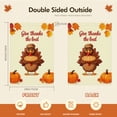 thumbnail image 2 of Cartoon Thanksgiving Festival Double Colored Garden Flag for Outdoor Washable Versatile Outdoor Garden Decor Durable Cute Thanksgiving Day Yard Decoration, for House Porch Balcony Yard (28x40 Inches), 2 of 6
