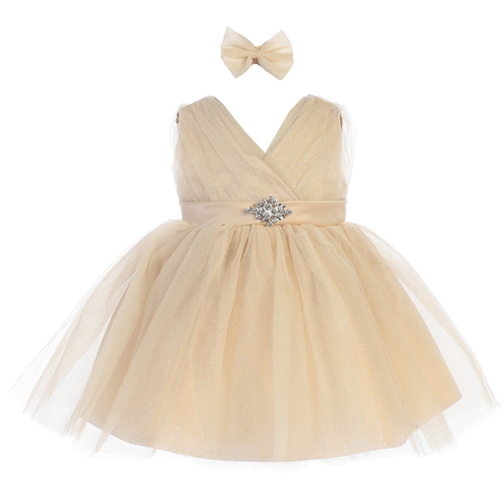 gold dresses for babies