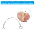thumbnail image 4 of Unique Bargains 2 Inch S925 Silver Necklace Extender Gold Plated Chain Extenders Extension, Platinum 2 Pack, 4 of 6