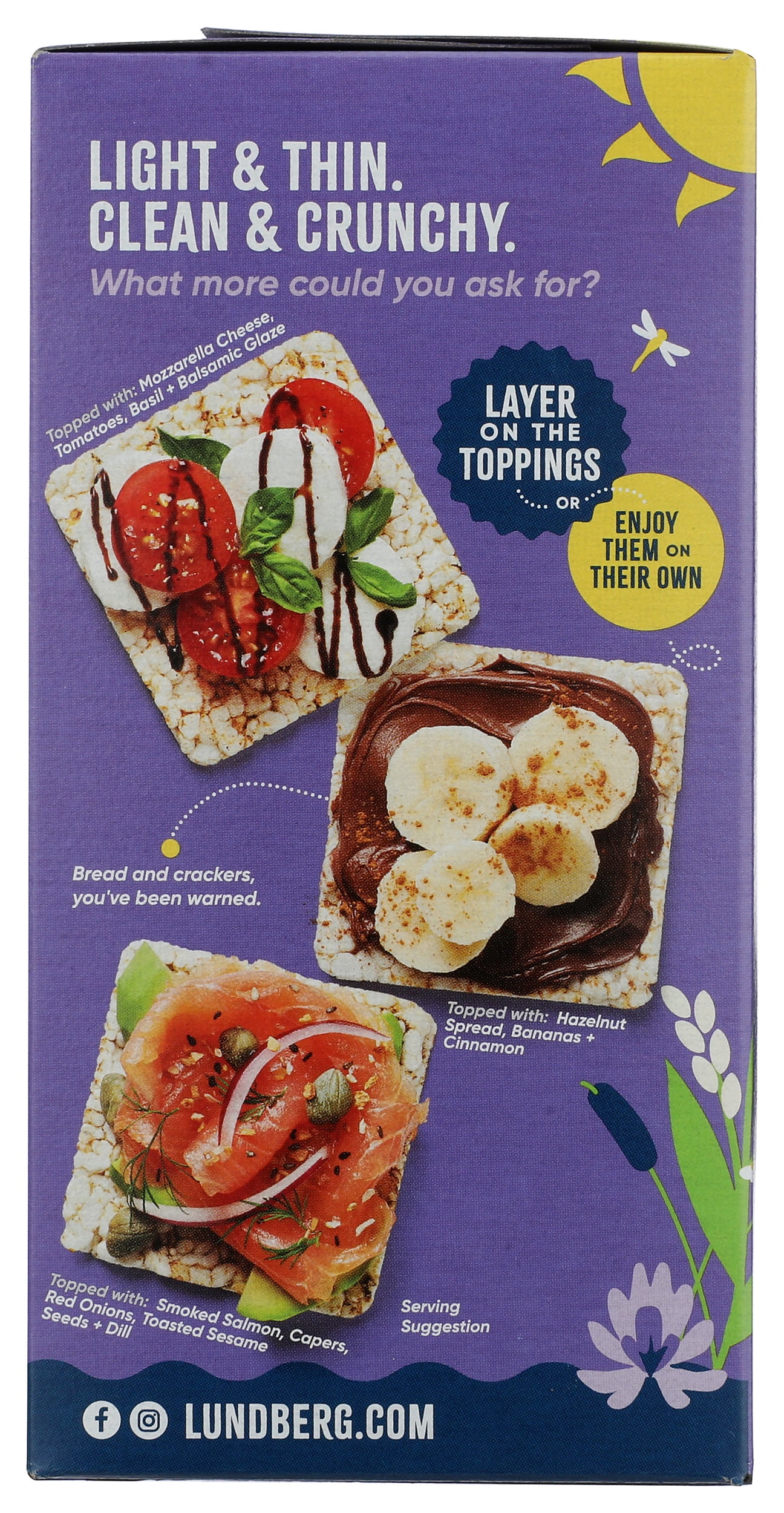 Pack of 6, Lundberg Organic Salt-Free Thin Brown Rice Cakes, 6 oz