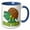 Blue/White, variant on 3drose, Silly Slow Poke Turtle Cartoon, 15oz Mug