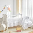 thumbnail image 3 of Juego de Ropa de Cama para Mini Cuna UOZZI 3 Piezas Acolchadas Blancas, 3 of 8