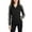 Deep Black/ Grey Steel, variant on JustBlanks Womens Active Colorblock Soft Shell Jacket with Water Resistant Fabric