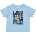 thumbnail image 3 of Inktastic Multiple Sclerosis Awareness Strength Courage and Support Boys or Girls Baby T-Shirt, 3 of 5