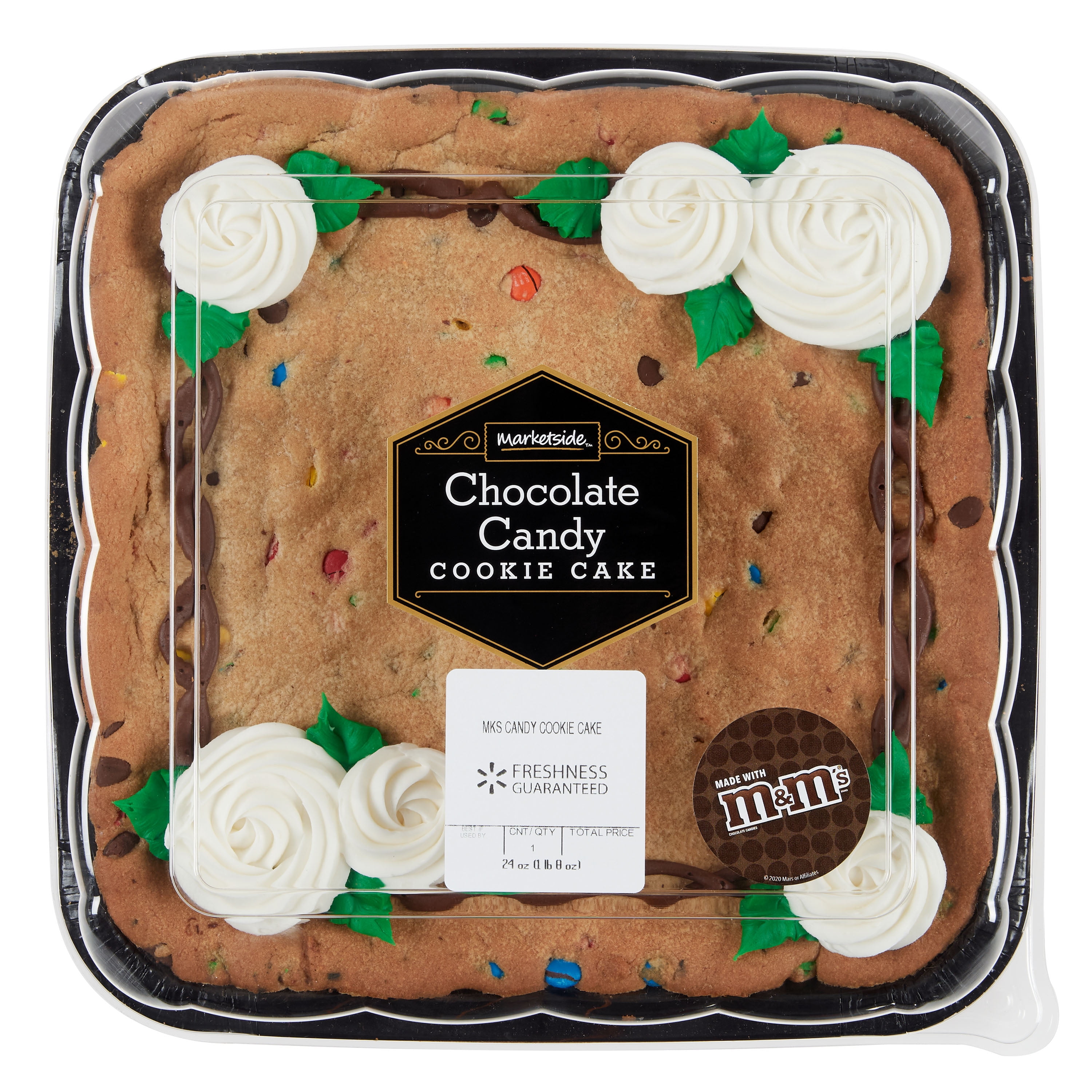 Marketside M&M's Chocolate Candy Cookie Cake, 24 oz
