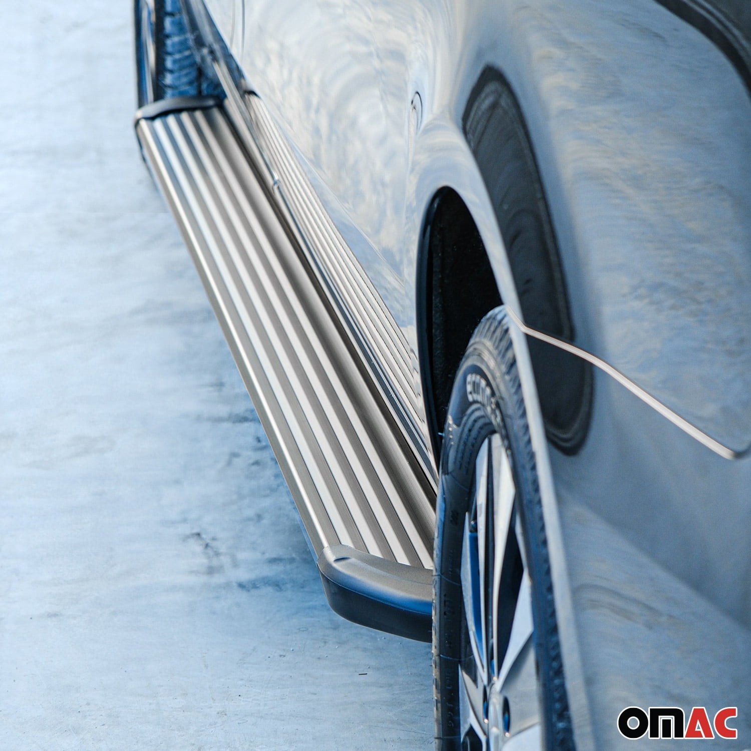 OMAC Running Boards Side Step Nerf Bars for VW Tiguan 2018-2024 Black 2Pcs