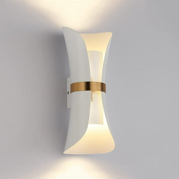 Modern Wall Sconce Light Fixture Up Down Wall Lamp, Industrial Wall Lighting with Mesh Shade Indoor Wall Sconces Lamps for Living Room Bedroom Bedside Hallway Corridor
