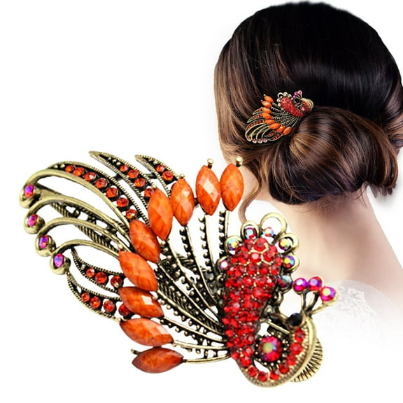 Elegant Women's Hair Clip - Rhinestone Hair Accessory for Stylish Updos and Casual Hairstyles