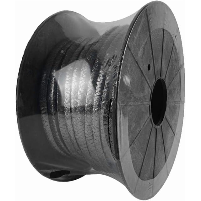 Gamvdout Graphite Packing Length 5M Impregnated Compression Packing Seal Dull Gray for Pump Gland Or Valve Stem Mechanical Seal