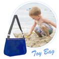 thumbnail image 5 of Bolsa De Juguetes Bolsa de playa de malla, estilo lindo, bolsa de mano, bolsa de recolección para exteriores (gris azul oscuro), 5 of 5