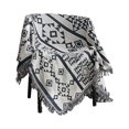 thumbnail image 1 of Manta tejida de algodón, manta acogedora para cama, funda de sofá y más, estilo bohemio, 1 of 5