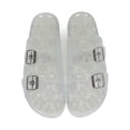 thumbnail image 4 of Women Jelly Double Buckle Footbed Slide Sandal 19255, 4 of 6