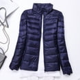 thumbnail image 2 of White Duck Down Ultralight Stand- Collar Jackets Autumn And Winter Warm Coats Portable Outwear  Women Thin Down Jacket, 2 of 7